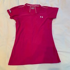 Under Armour Raspberry Fitted Workout Tee